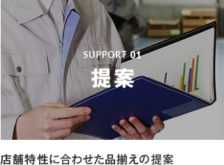 SUPPORT01 提案 店舗特性に合わせた品揃えの提案